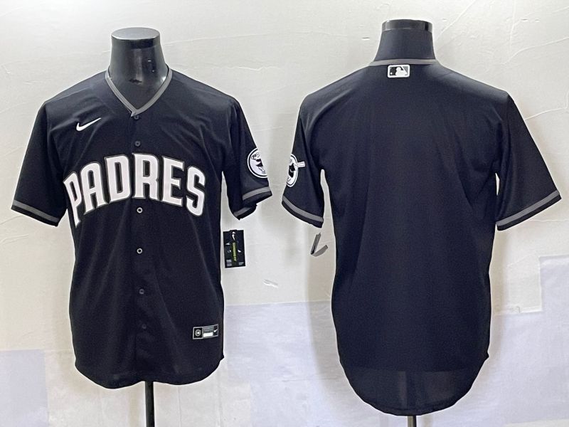 Men 2025 San Diego Padres Blank Black Game Nike MLB Jersey style 7031